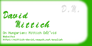 david mittich business card